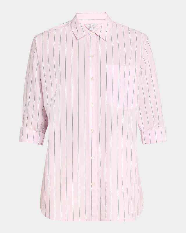 Elsa Striped Button-Front Shirt
